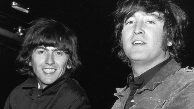 George Harrison and John Lennon in 1965