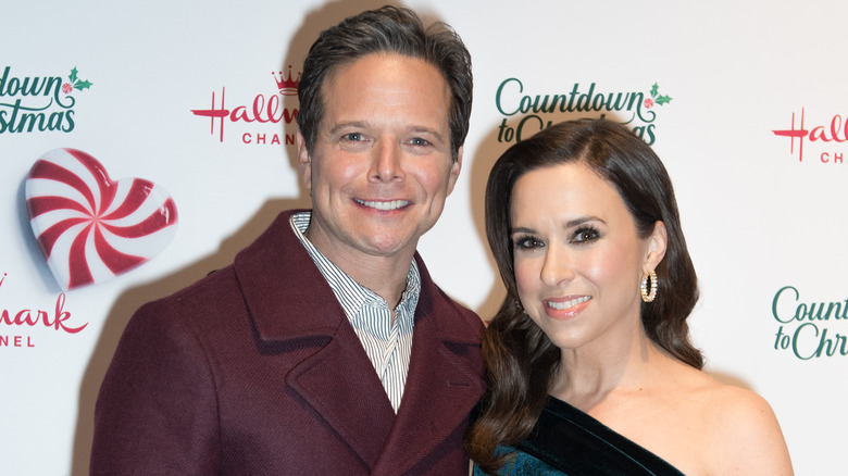 Scott Wolf and Lacey Chabert smiling