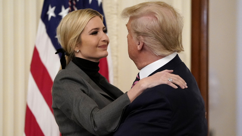 Ivanka Trump hugs former president Donald Trump