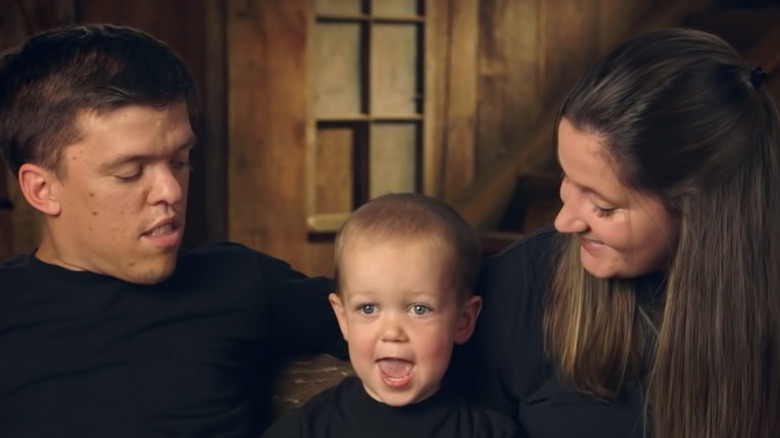 Zach, Tori, and Jackson Roloff smiling 