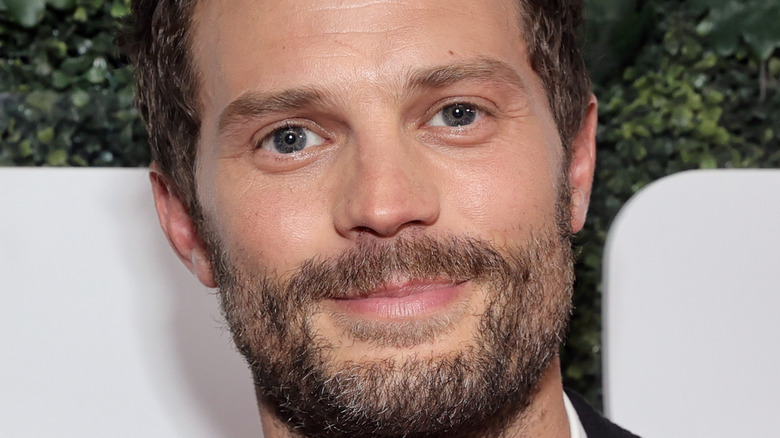 Jamie Dornan with furrowed brow 