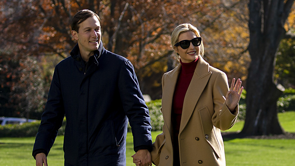 Ivanka Trump and Jared Kushner holding hands