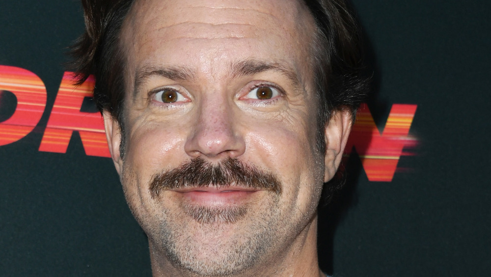 Jason Sudeikis with mustache