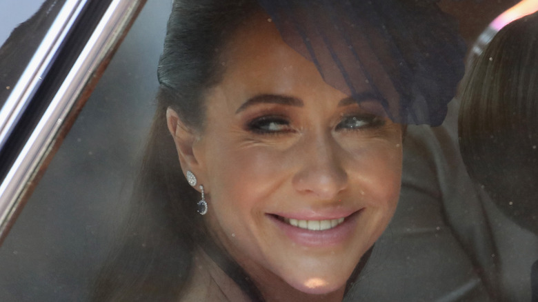 Jessica Mulroney arriving at Meghan Markle and Prince Harry's wedding