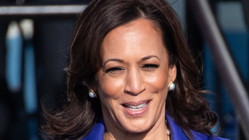 Kamala Harris smiling on Inauguration day