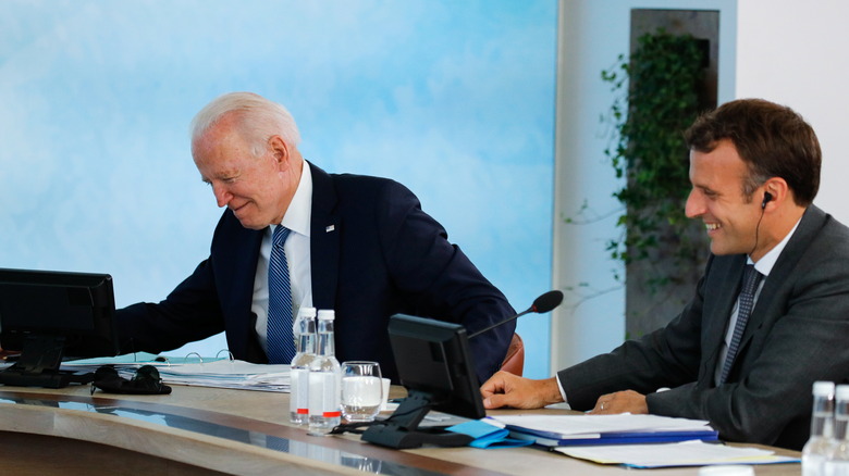 Biden and Macron share a laugh