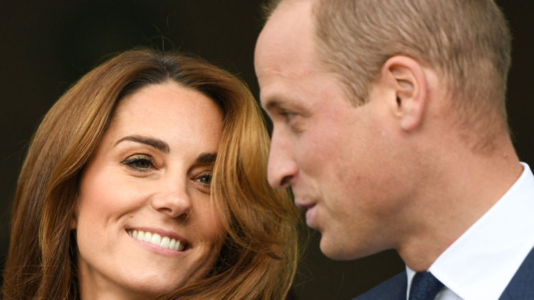 Prince Williams, Kate Middleton whispering