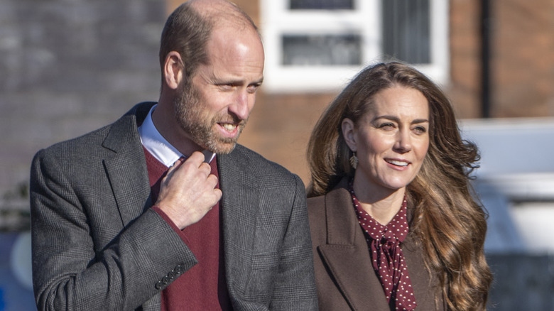 Prince William and Princess Catherine walking together
