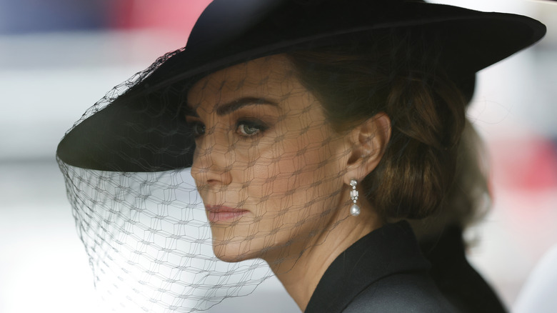 Kate Middleton looking upset