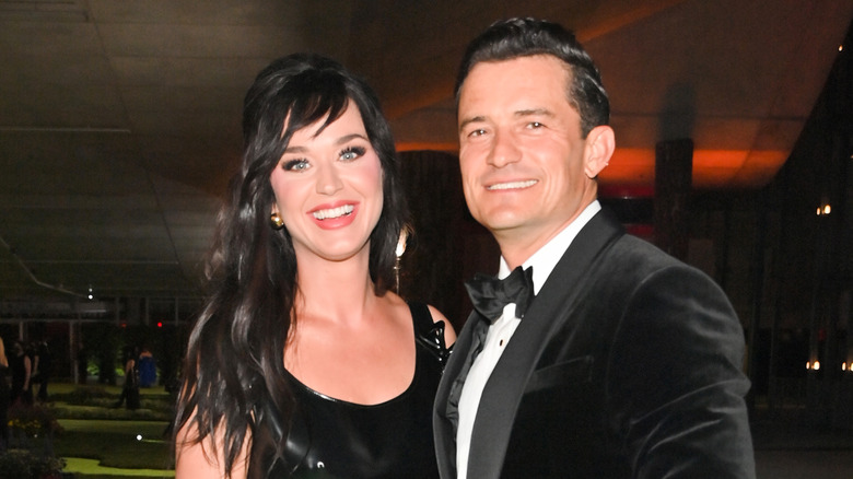 Katy Perry and Orlando Bloom smiling