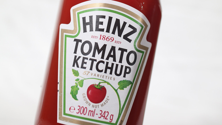 British bottle of Heinz ketchup