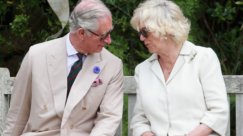 Charles and Camilla make eye contact