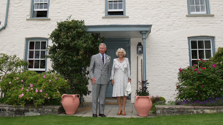 King Charles III and Queen Camila at Llwynywermod