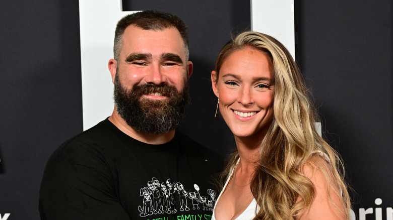 Jason and Kylie Kelce on the red carpet premiere for the Kelce documentary