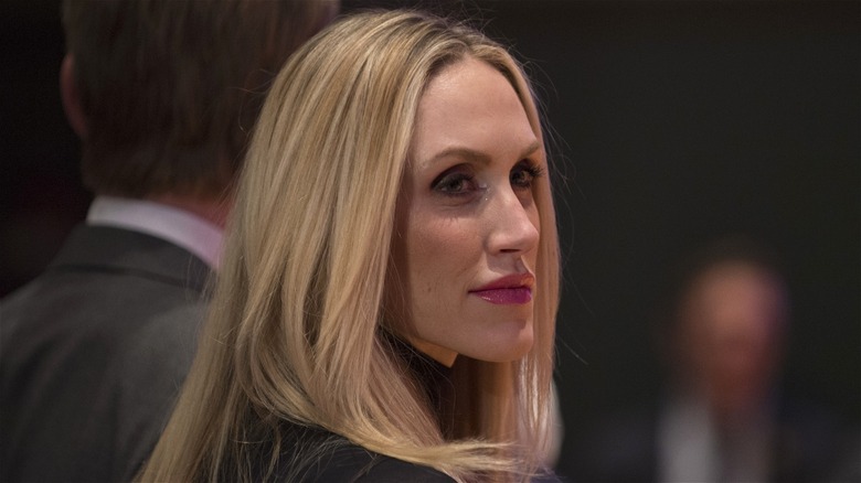 Lara Trump looking over her shoulder