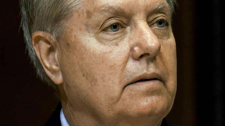 Lindsey Graham posing