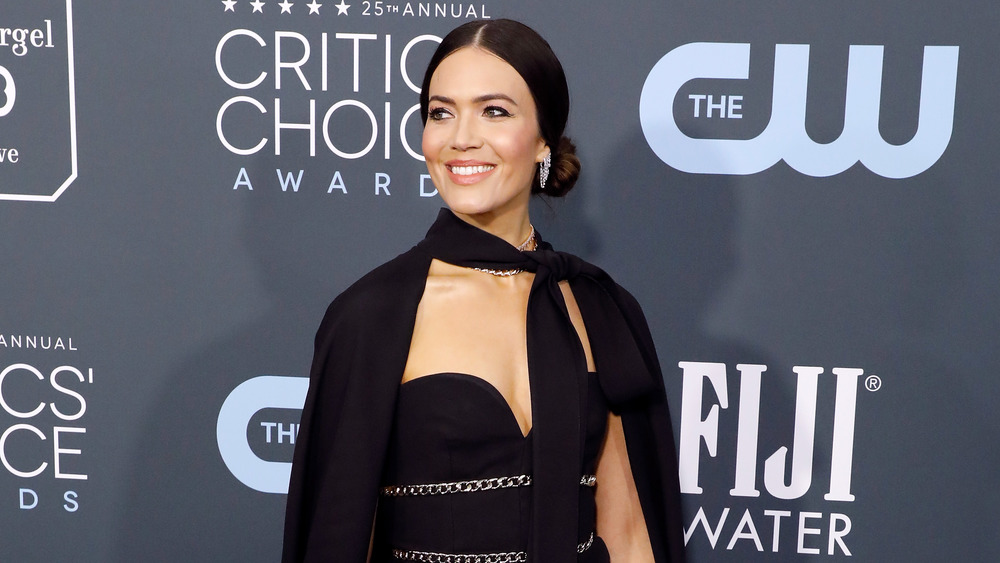Mandy Moore in black at an event