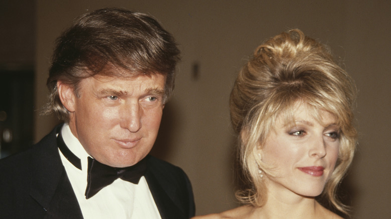 Marla Maples and Donald Trump attend an event