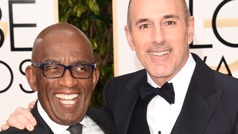 Matt Lauer and Al Roker at the Golden Globes