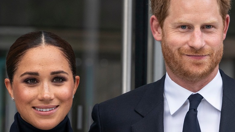 Meghan and Harry smiling 