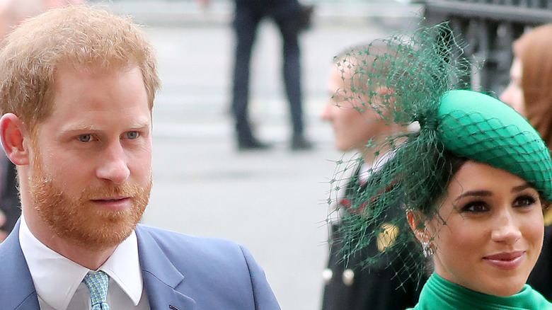 Prince Harry and Meghan Markle smiling