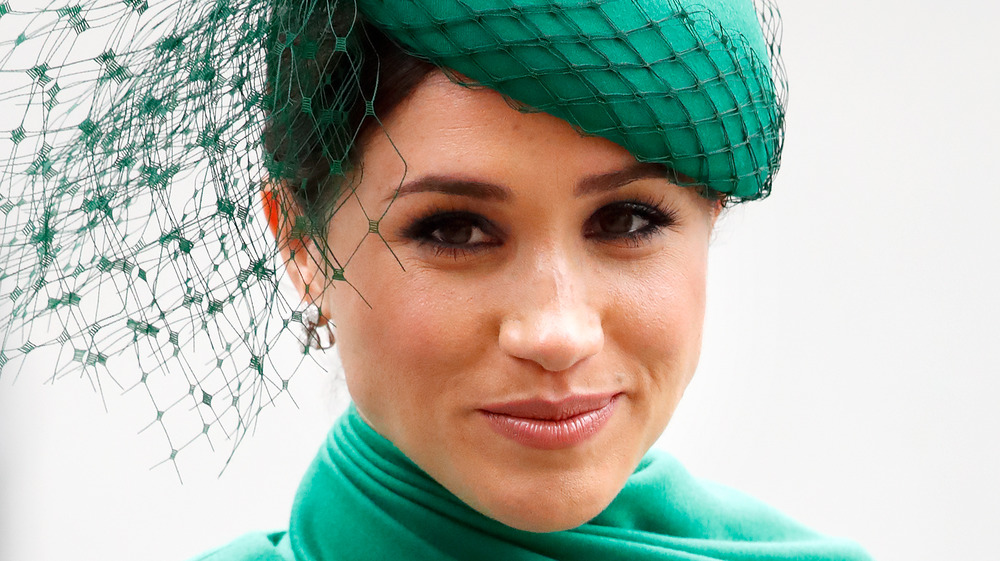 Meghan Markle in green fascinator