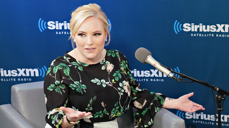 Meghan McCain being interviewed