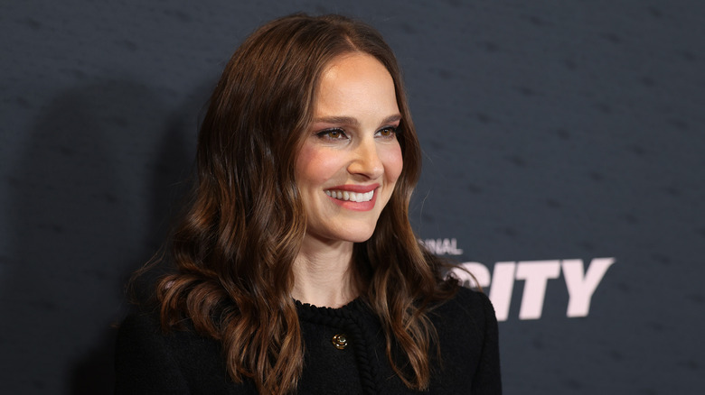 Natalie Portman smiling on the red carpet 