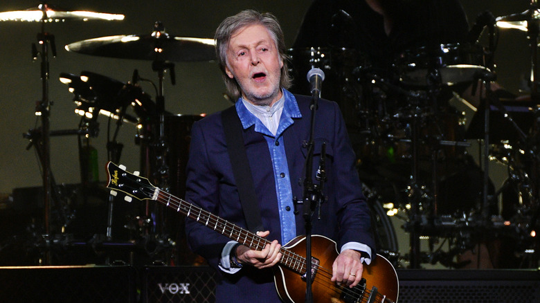 Paul McCartney performing