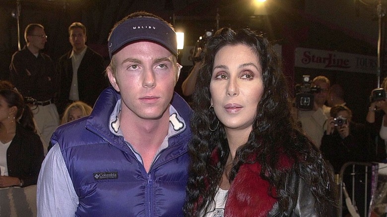 Cher and Elijah Blue Allman posing for photos