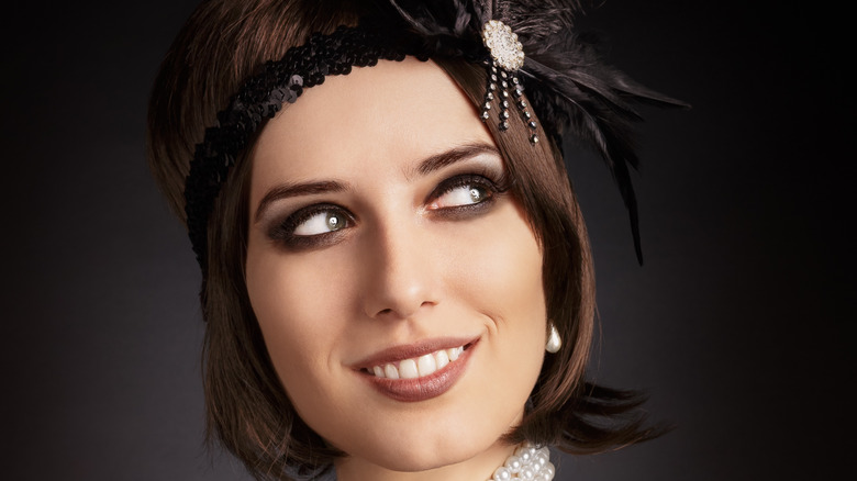 Woman dressed as flapper