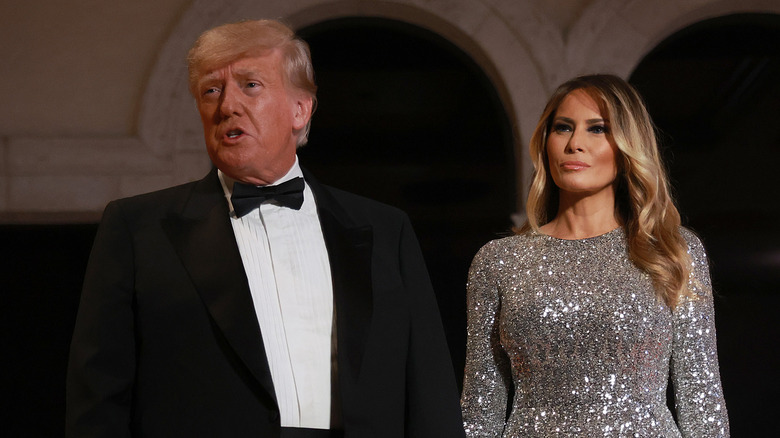 Donald Trump and Melania Trump at Mar-a-Lago