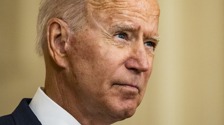 Joe Biden answering reporters questions