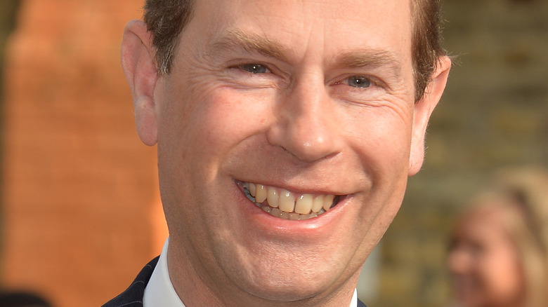 Prince Edward smiling broadly