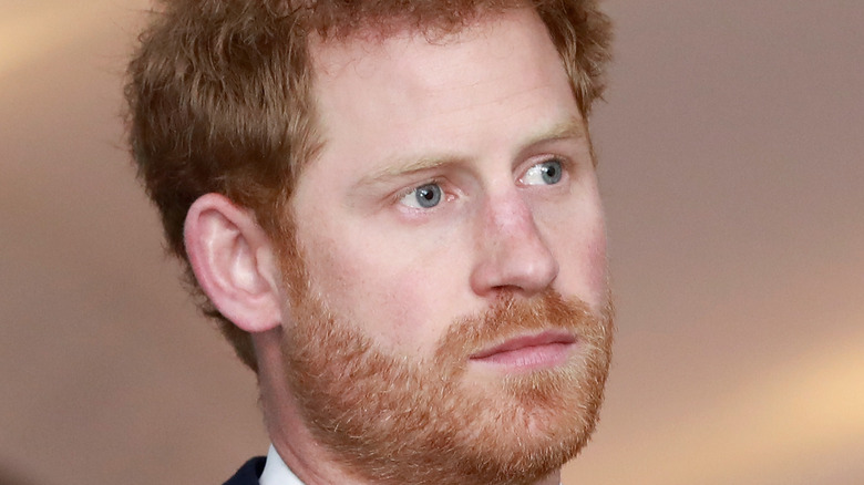 Prince Harry looking pensive