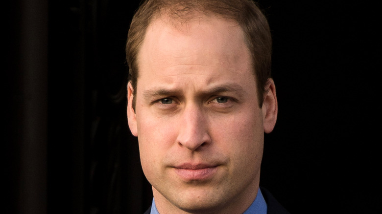 Prince William looks very serious