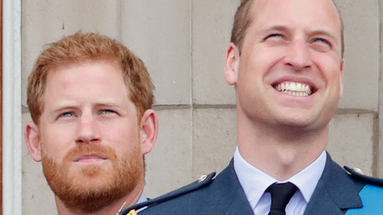 Prince William and Prince Harry at palace