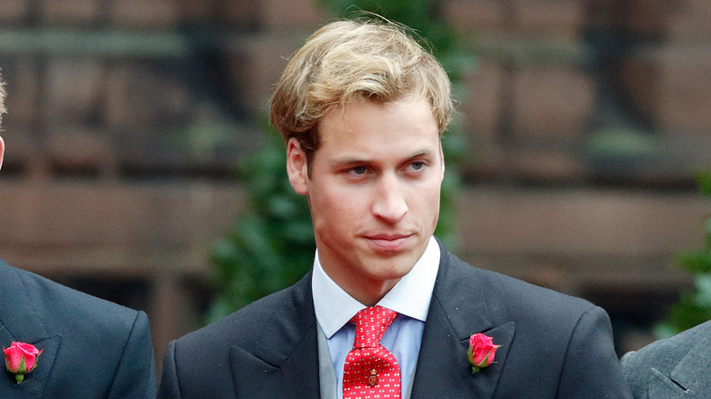 Prince William at a wedding in 2004