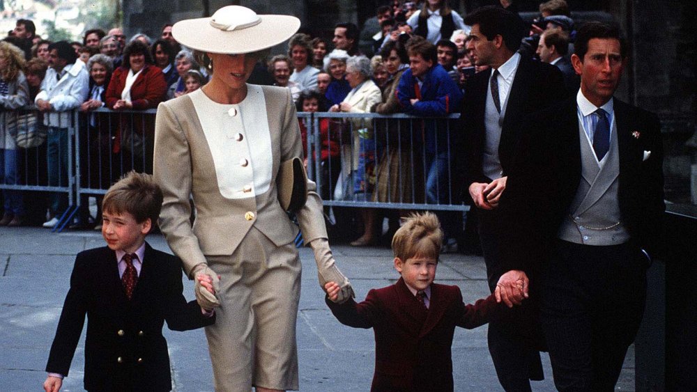 Princess Diana and Prince Charles with William and Harry