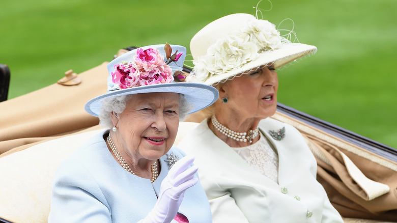 Queen Elizabeth and Princess Alexandra