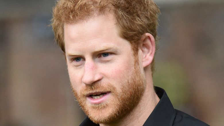 Prince Harry looks pensive