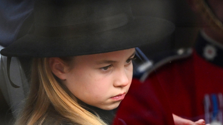 Princess Charlotte looking serious