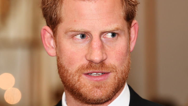 Prince Harry looks pensieve