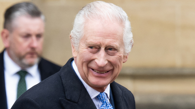 king charles III smiling