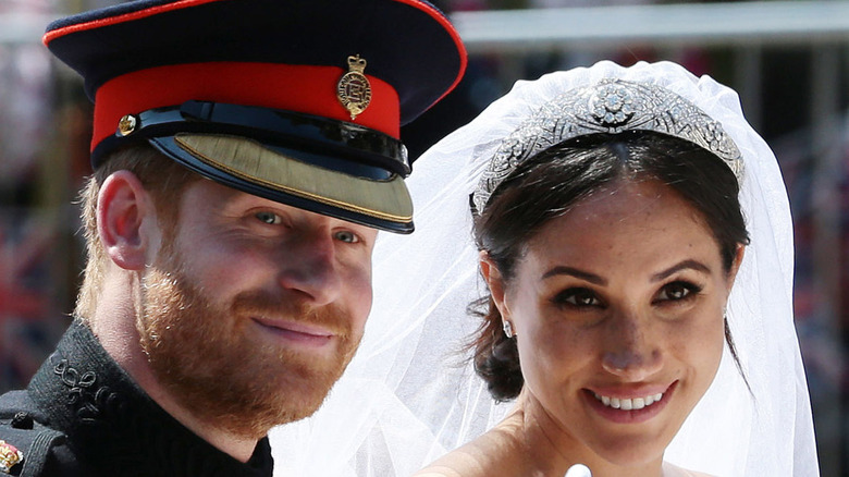 Prince Harry and Meghan Markle at the 2018 royal wedding