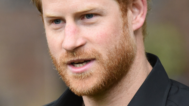 Prince Harry in black