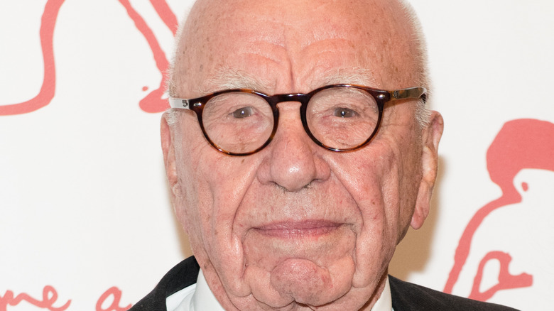 Rupert Murdoch posing