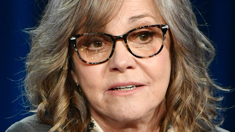 Sally Field wears glasses