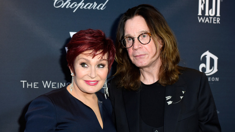 Ozzy Osbourne and Sharon Osbourne at a red carpet