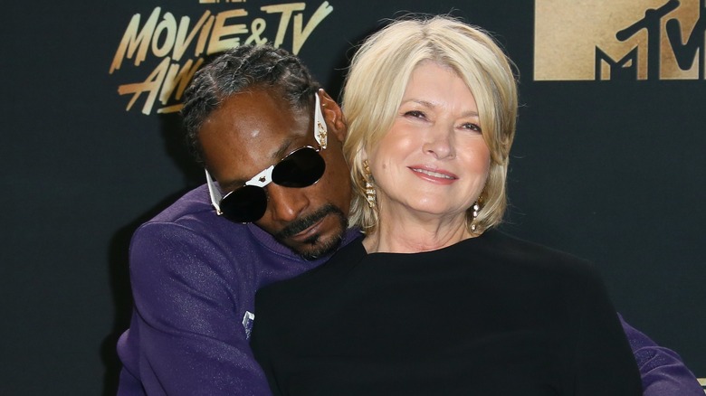 Snoop Dogg hugging martha stewart